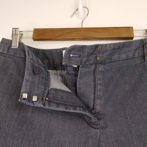LOFT Petites Dark Wash ANN Cuffed Capri Size 10P - Picture 5 of 11